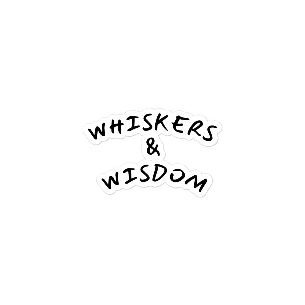 Whiskers & Wisdom - Bubble-free stickers