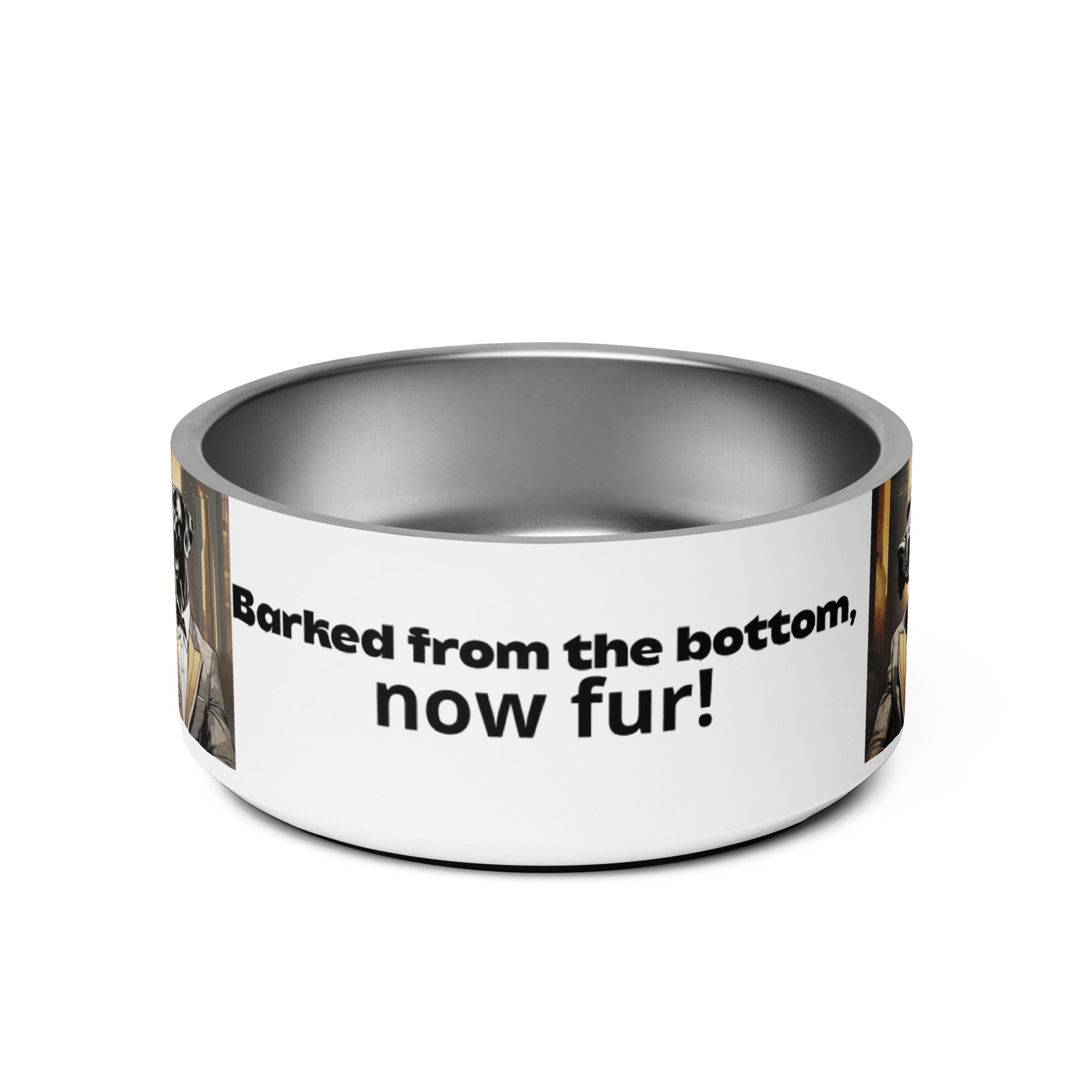 Barked from the bottom, now fur! - Pet bowl