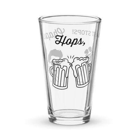 CHAPS, HOPS, LAST STOPS - Shaker pint glass
