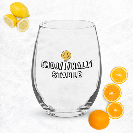 EMOJ/I/NALLY Stemless wine glass