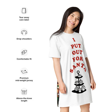 I PUT OUT FOR SANTA v2 T-shirt dress